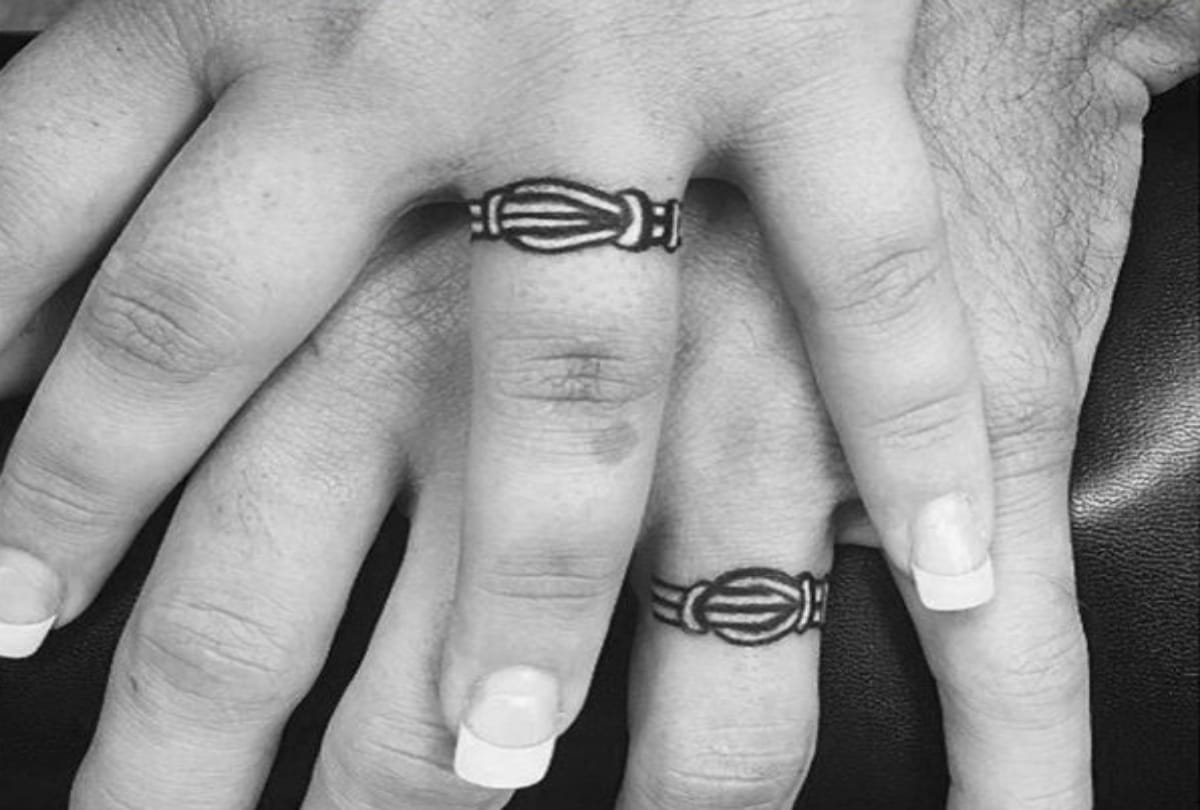 romantic couples  design tattoos in trend