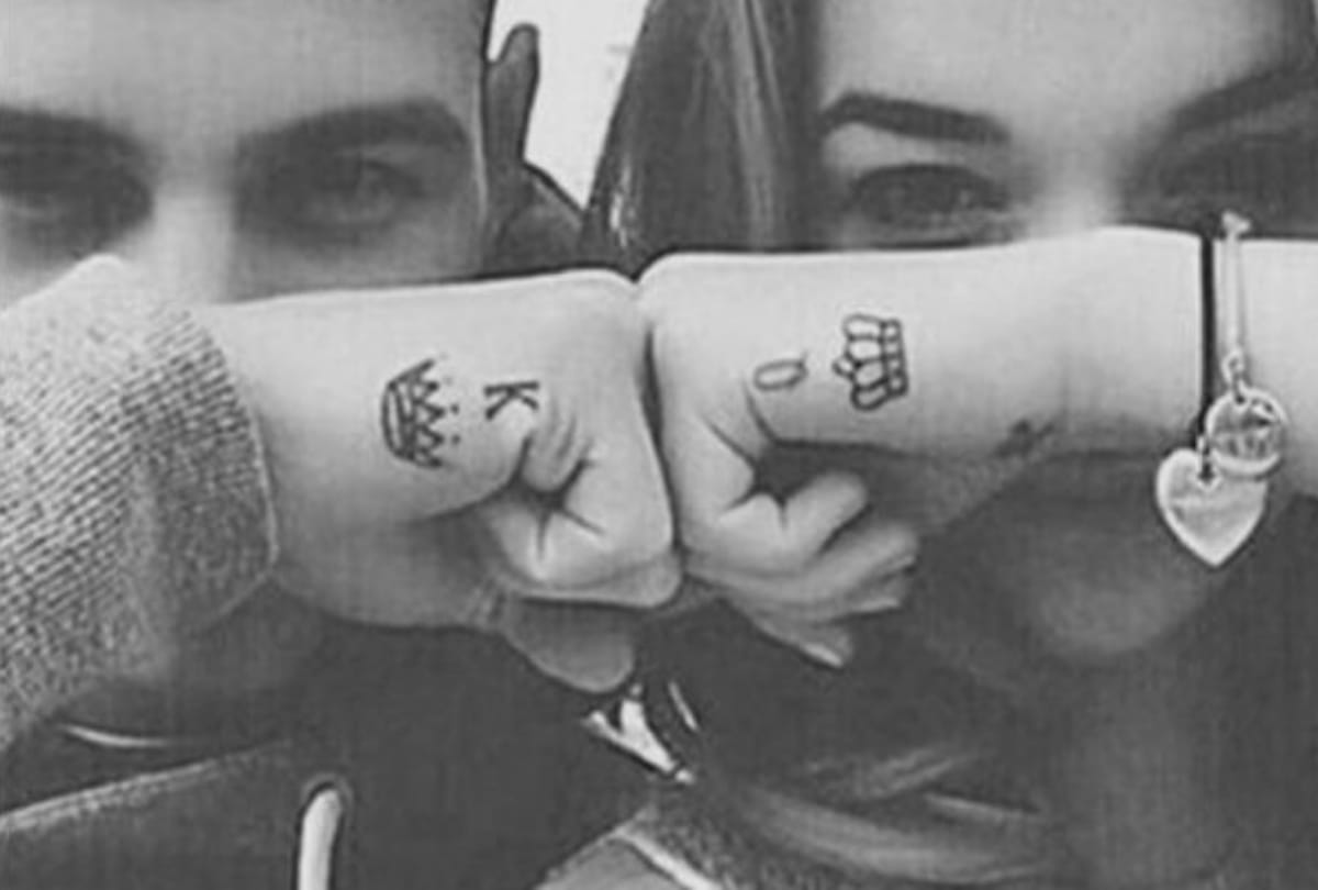 romantic couples  design tattoos in trend