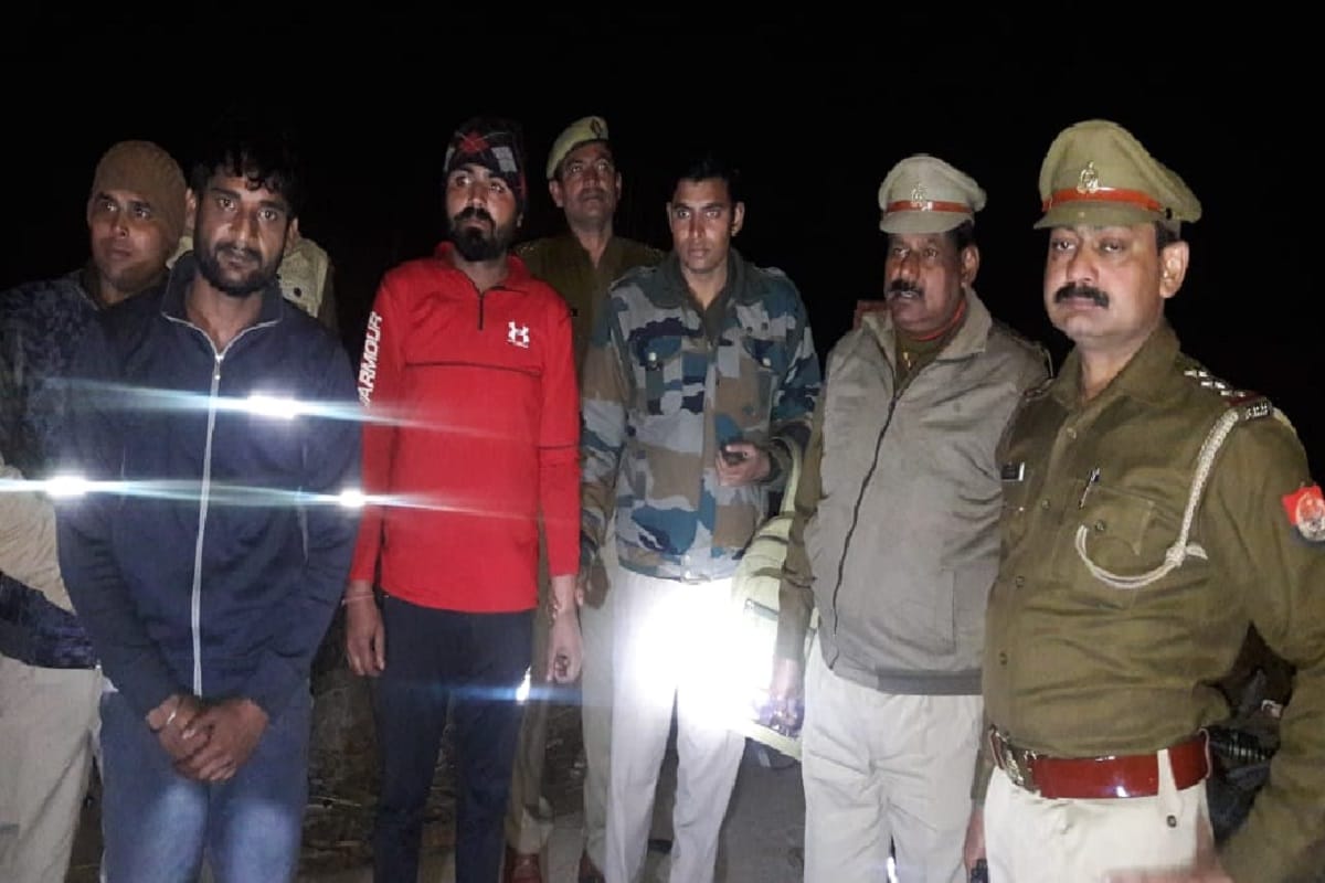 Encounter in muzaffarnagar and two accused injured and four arrested