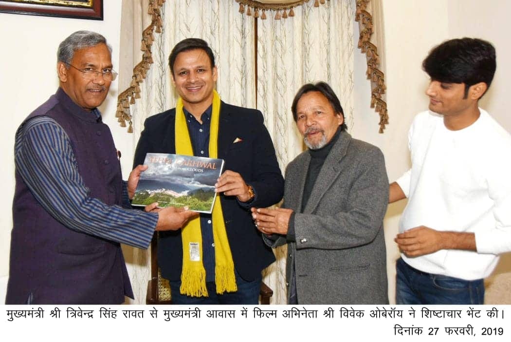actor vivek oberoi meet with uttarakhand cm