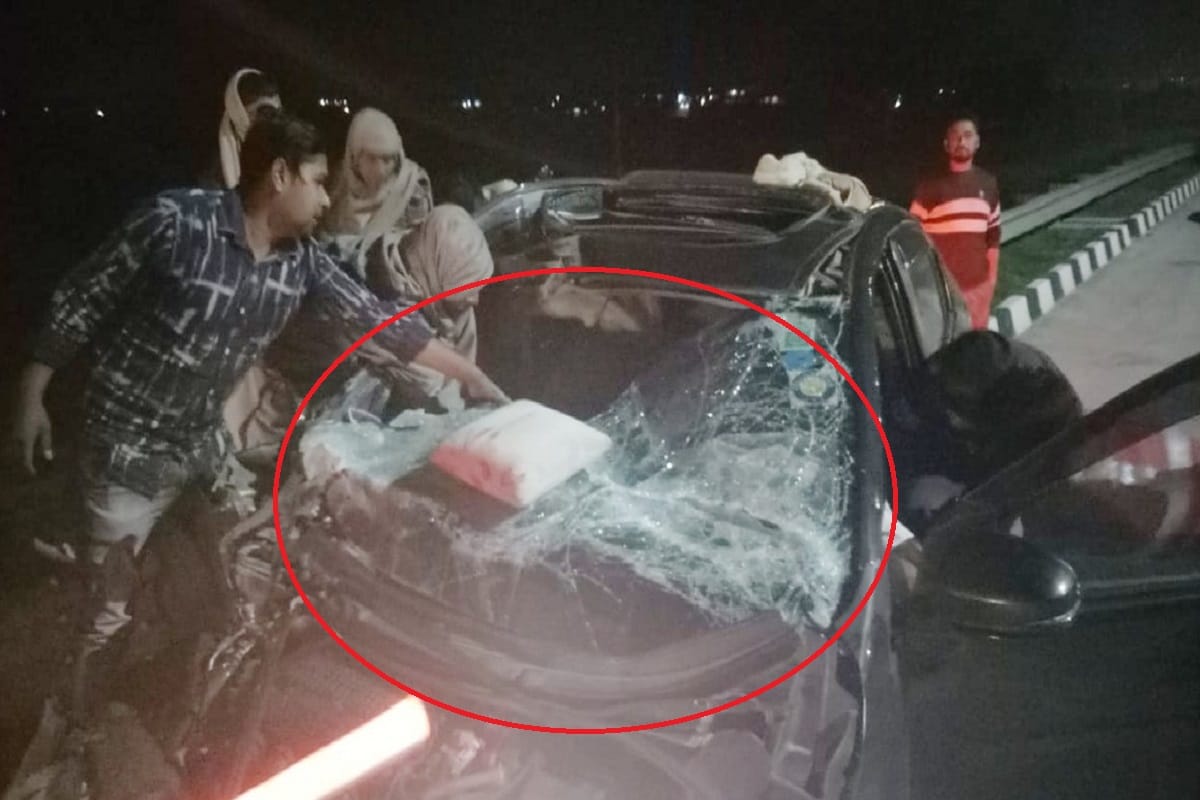 Baghpat, Car accident on Eastern Peripheral Expressway and one killed and one injured