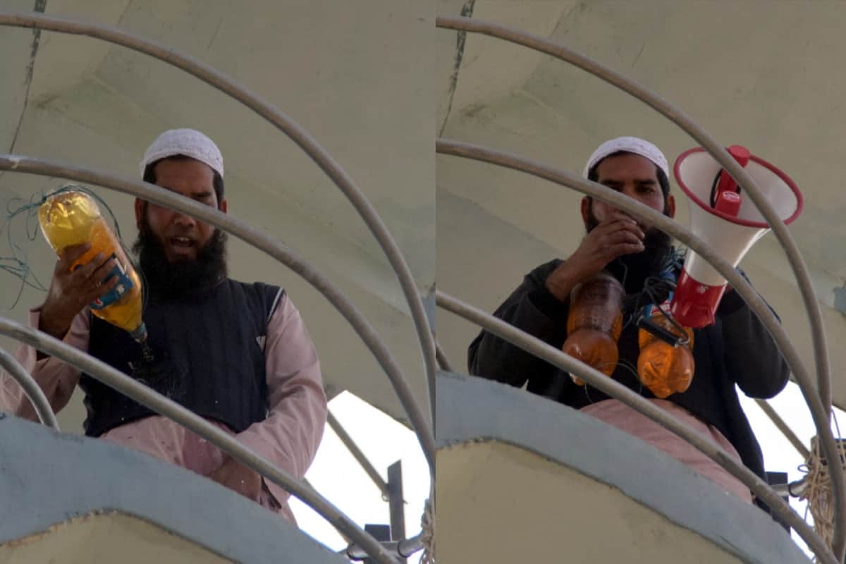 high voltage drama of muslim man in Meerut see how he climbed on a water tank to suicide