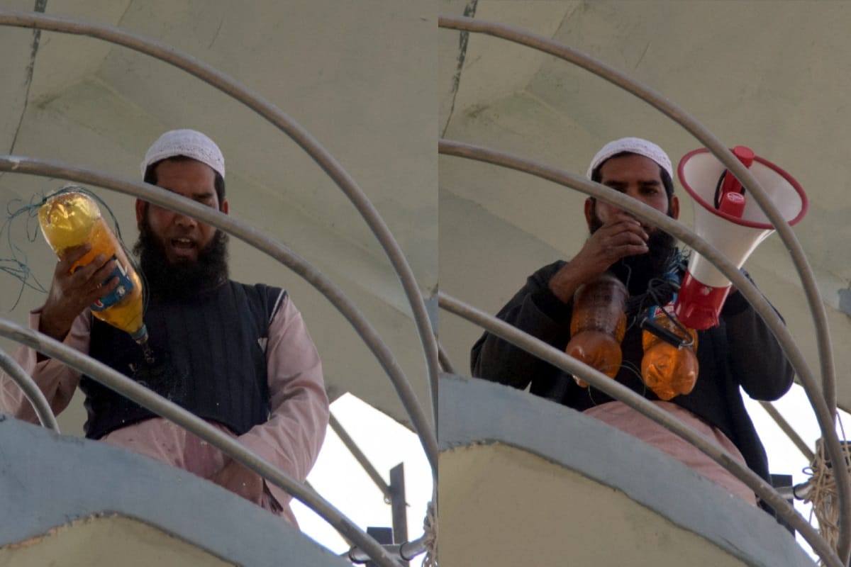 high voltage drama of muslim man in Meerut see how he climbed on a water tank to suicide