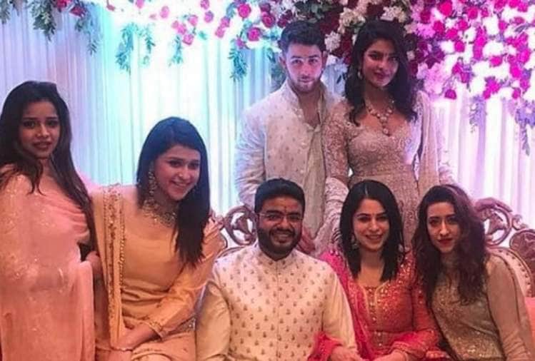 priyanka choprta attend the roka ceremony of his bother siddharth pics viral