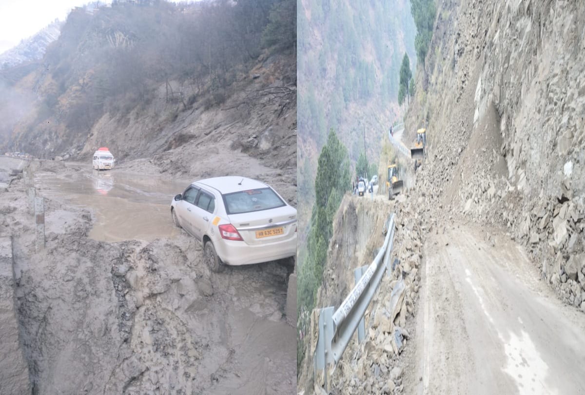 many roads closed after snowfall in himachal and landslide in chamba