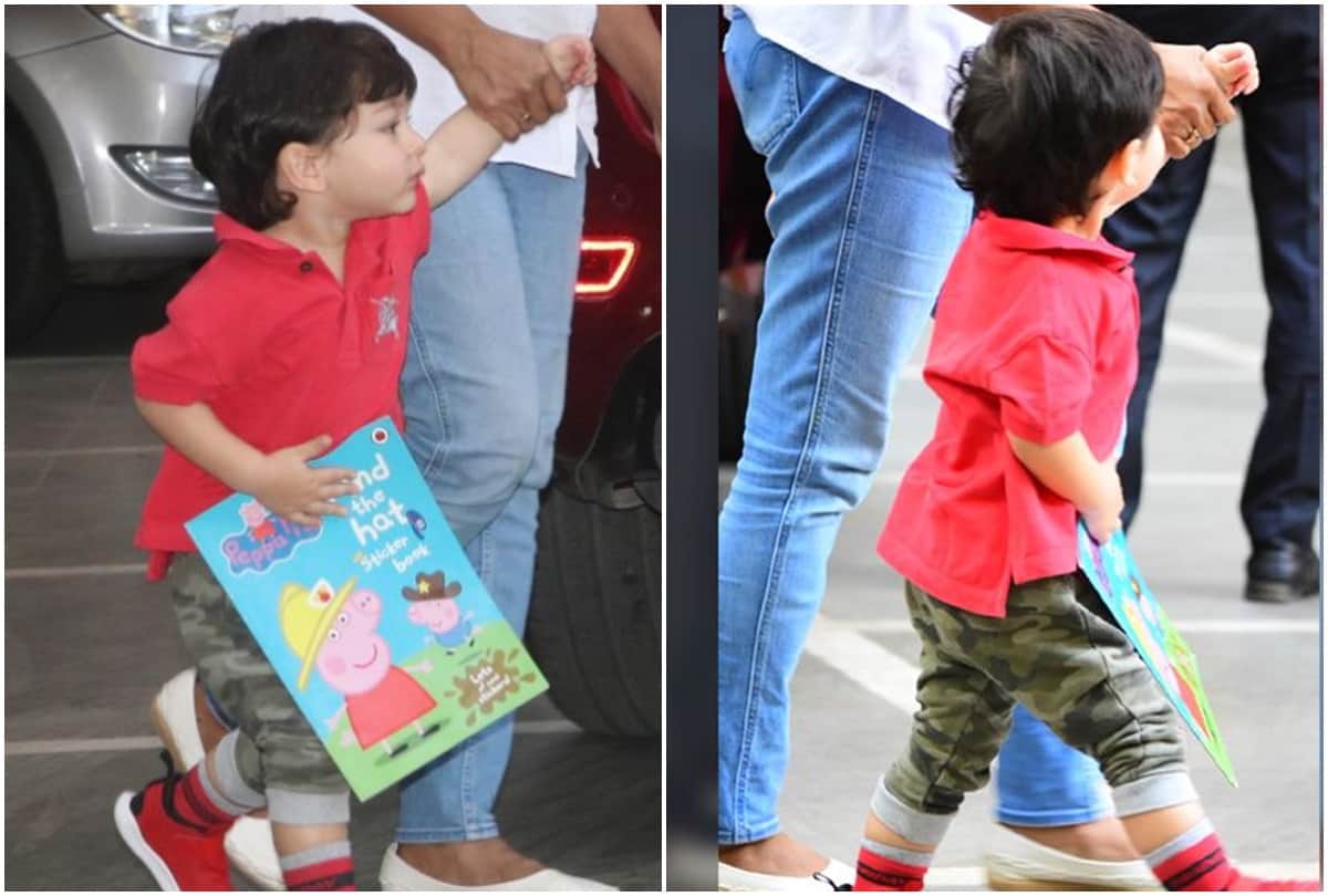Taimur Ali Khan Goes To Play School with book pic goes viral