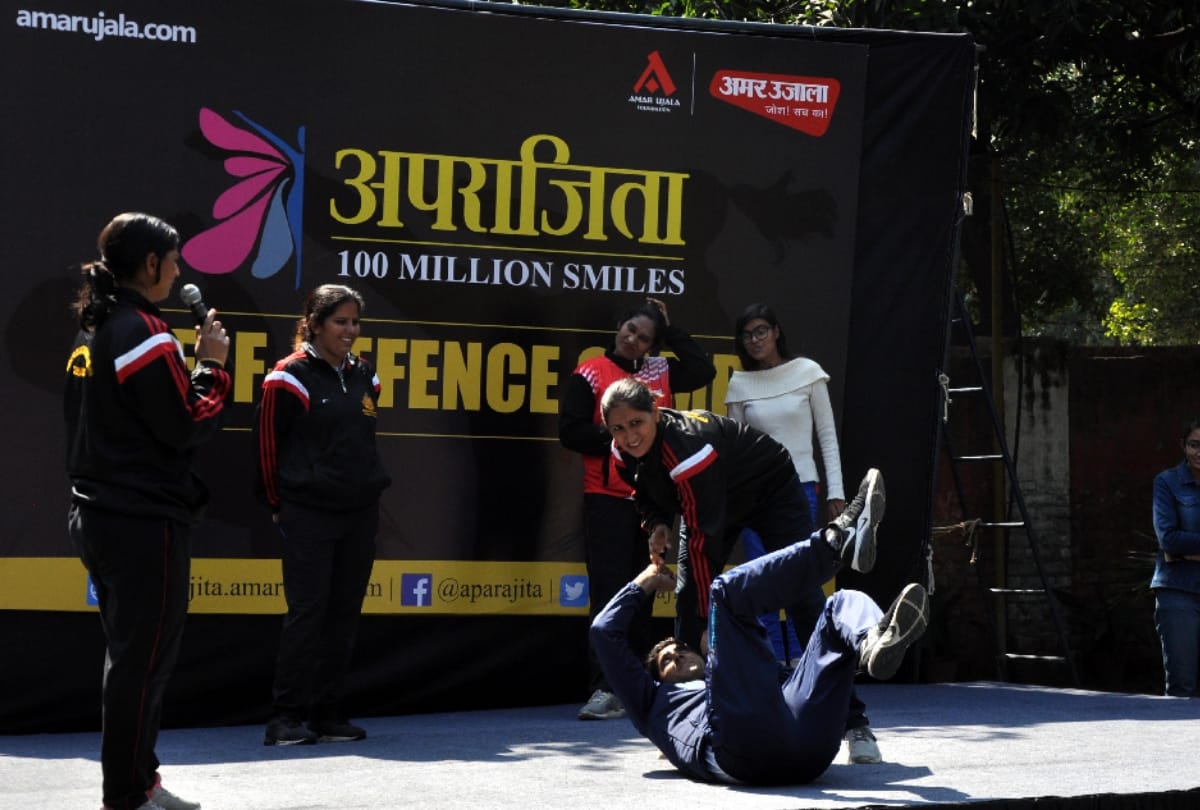 amar ujala campaign aprajita 100 million smile teach girl student how to protect him self