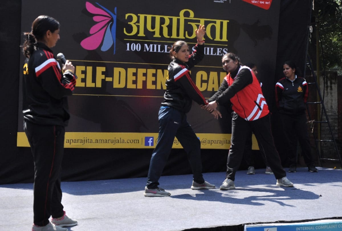 amar ujala campaign aprajita 100 million smile teach girl student how to protect him self