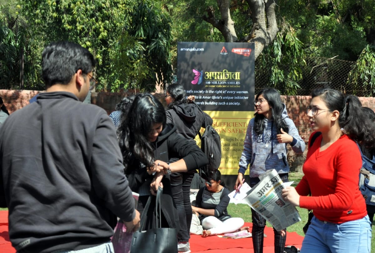 amar ujala campaign aprajita 100 million smile teach girl student how to protect him self