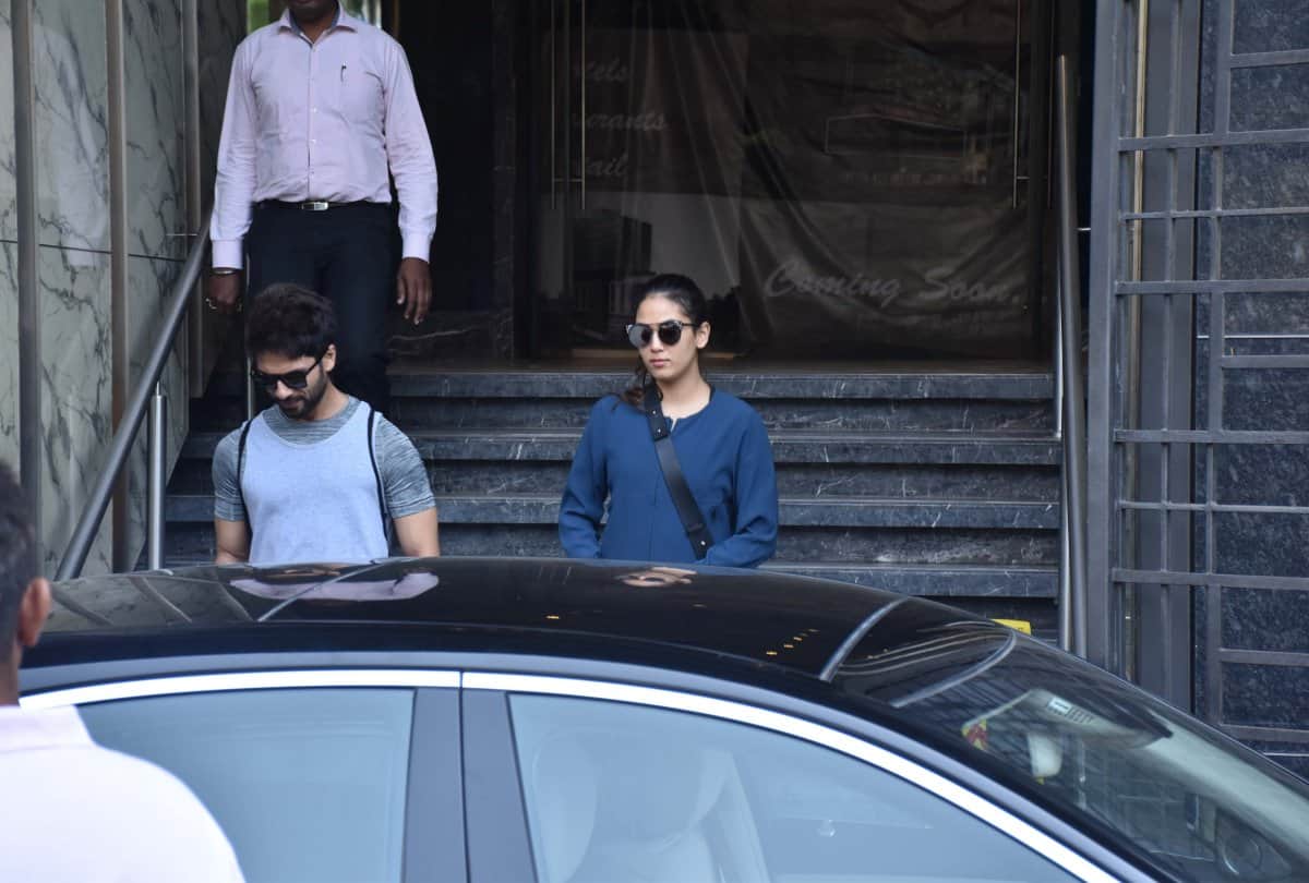 Shahid Kapoor spotted with wife Mira Rajput at outside of gym