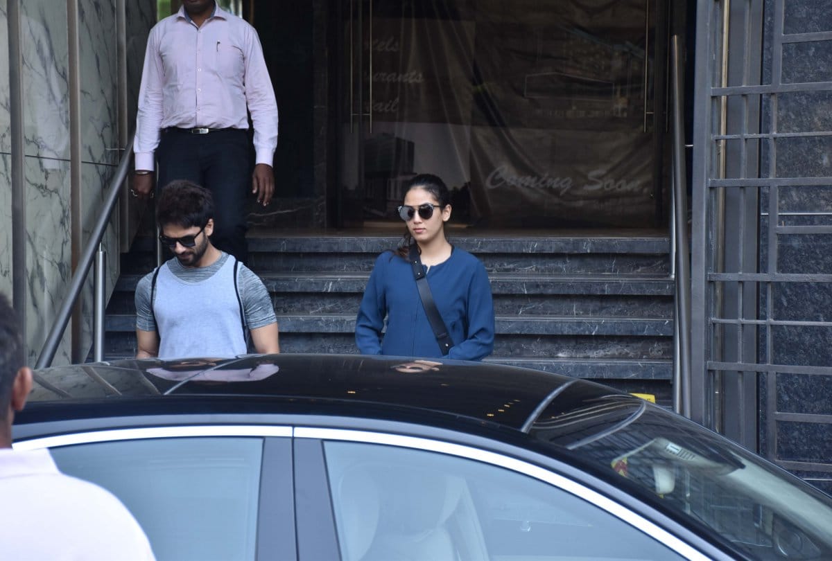 Shahid Kapoor spotted with wife Mira Rajput at outside of gym