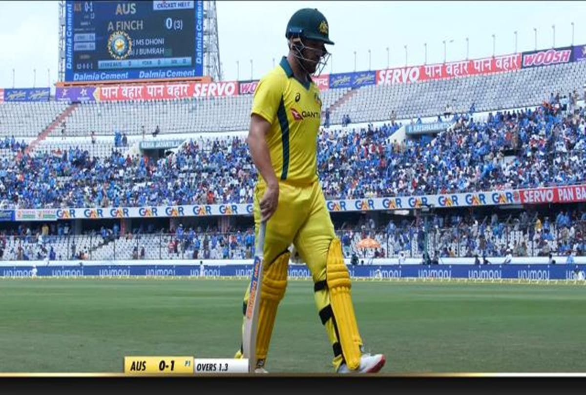 INDvAUS: Aaron Finch’s white-ball struggles continues in first ODI against India