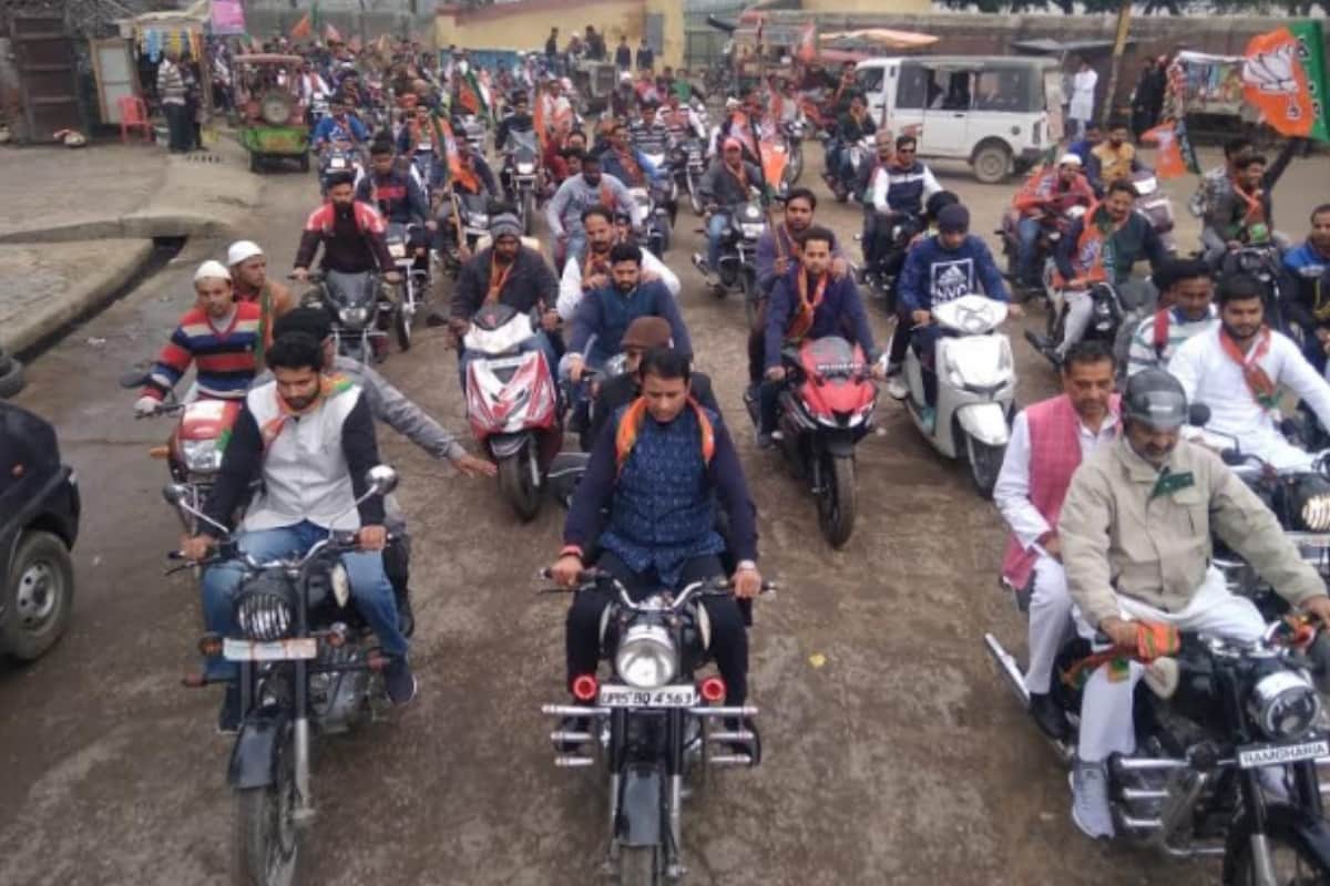 Loksabha Elections 2019: BJP Vijay Sankalp bike rally in Meerut