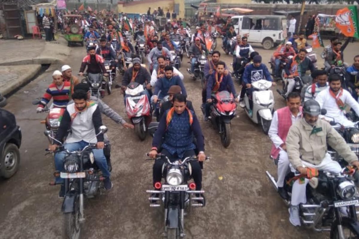 Loksabha Elections 2019: BJP Vijay Sankalp bike rally in Meerut