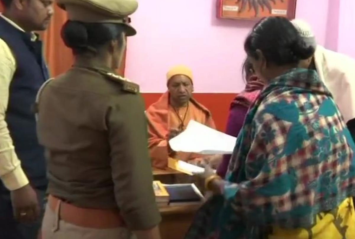 Chief Minister Yogi Adityanath holds 'Janta Darbar' in Gorakhnath temple premises in Gorakhpur