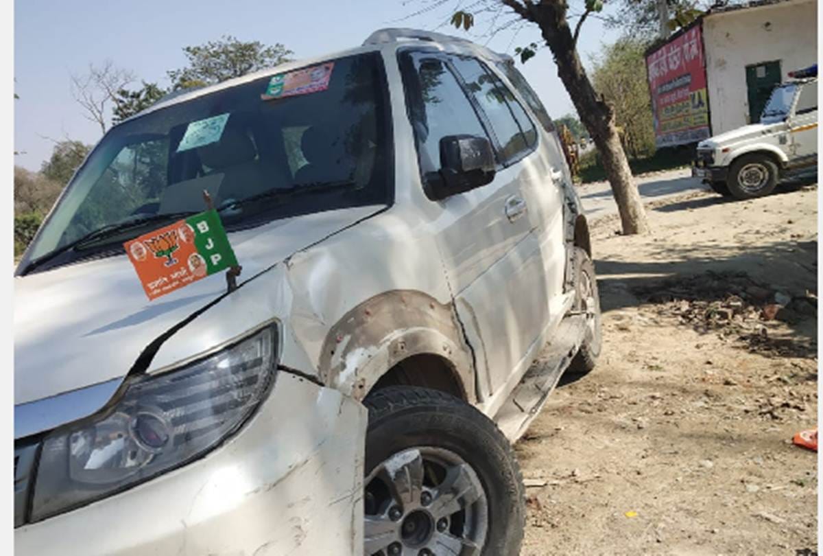 Irrigation minister Dharmapal Singh car confiscated by UP Police