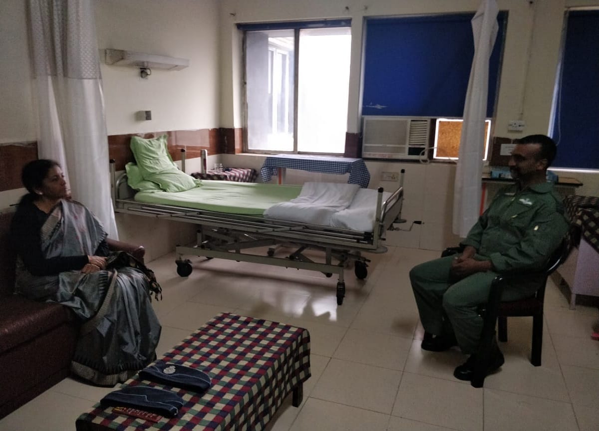 Defence Minister Nirmala Sitharaman met Wing Commander abhinandan varthaman in hospital today