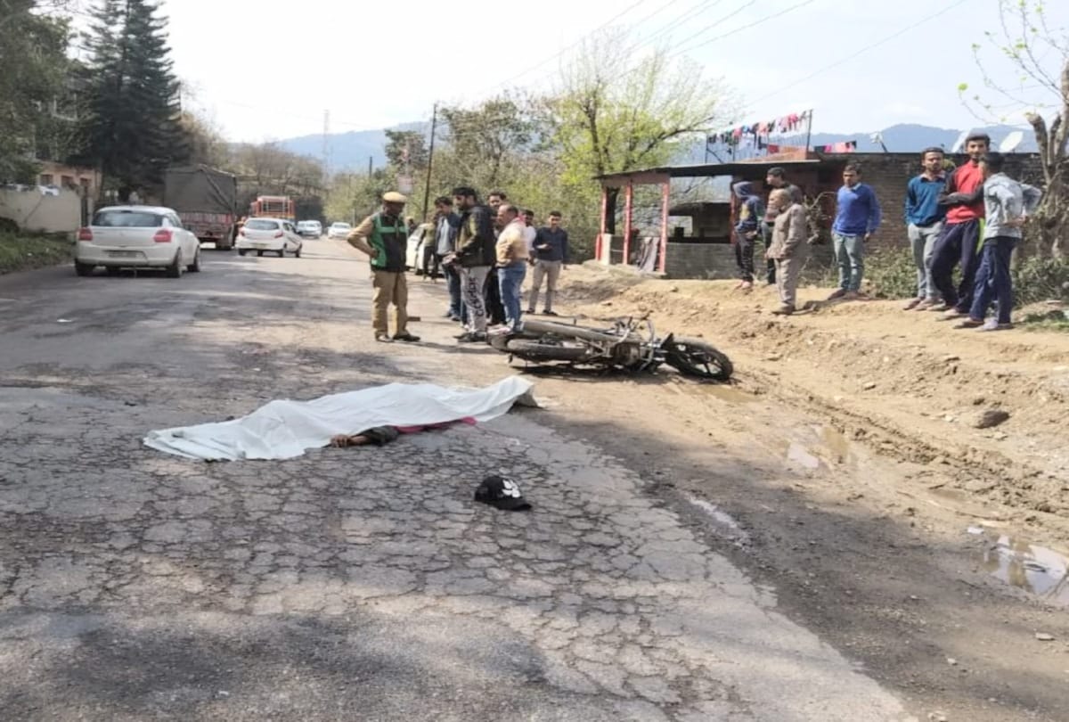 bike rider died in a accident in bilaspur himachal