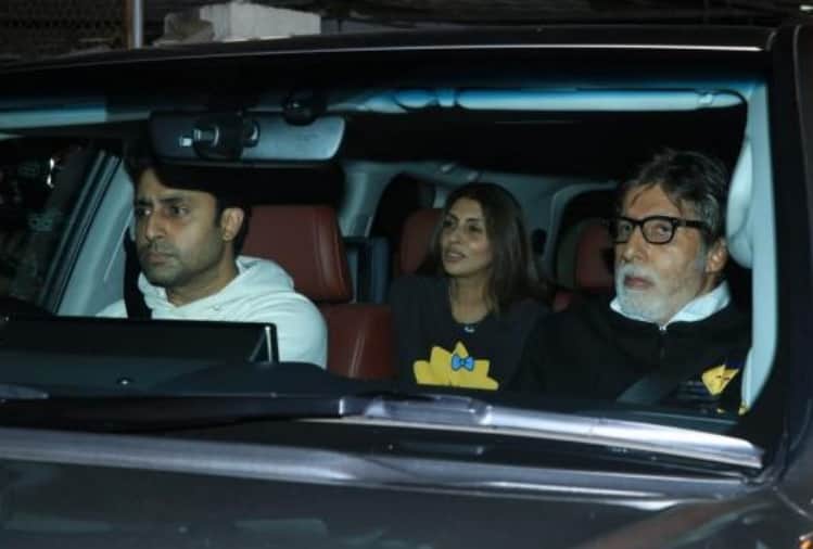 badla screening attend amitabh bachchan abhishek bachchan and shweta bachchan