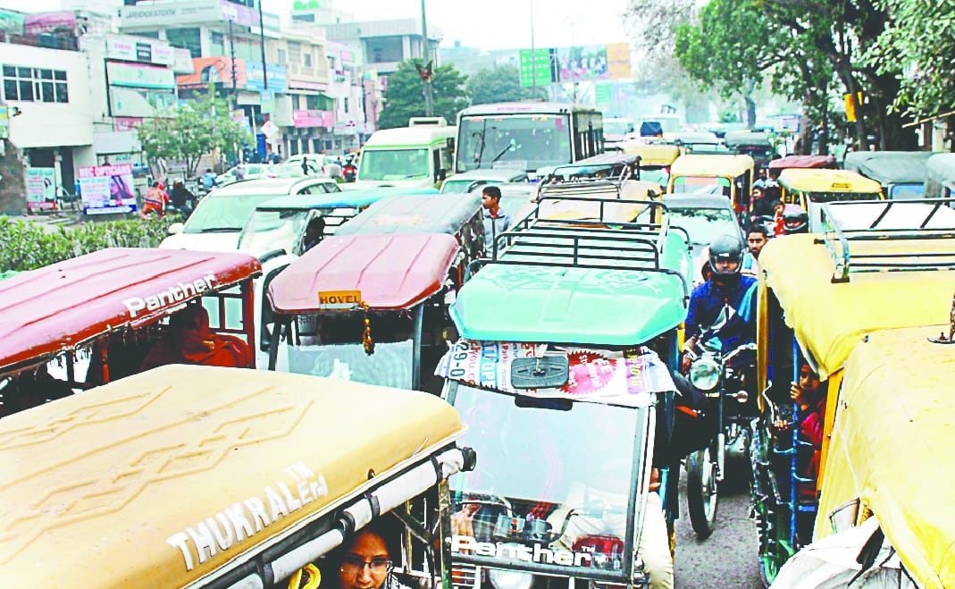 Increased number of vehicles, even on the highway