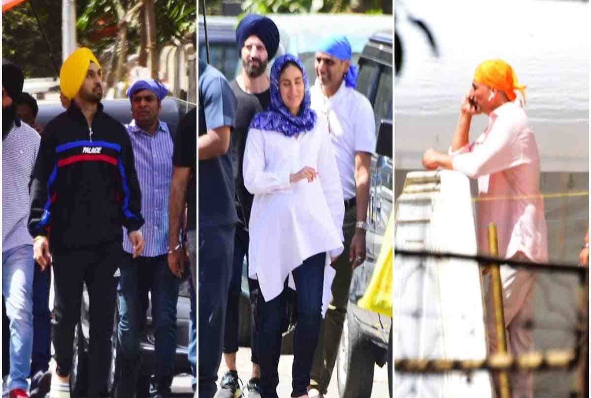 kareena kapoor again flaunt baby bump from a film set akshay kumar also spotted