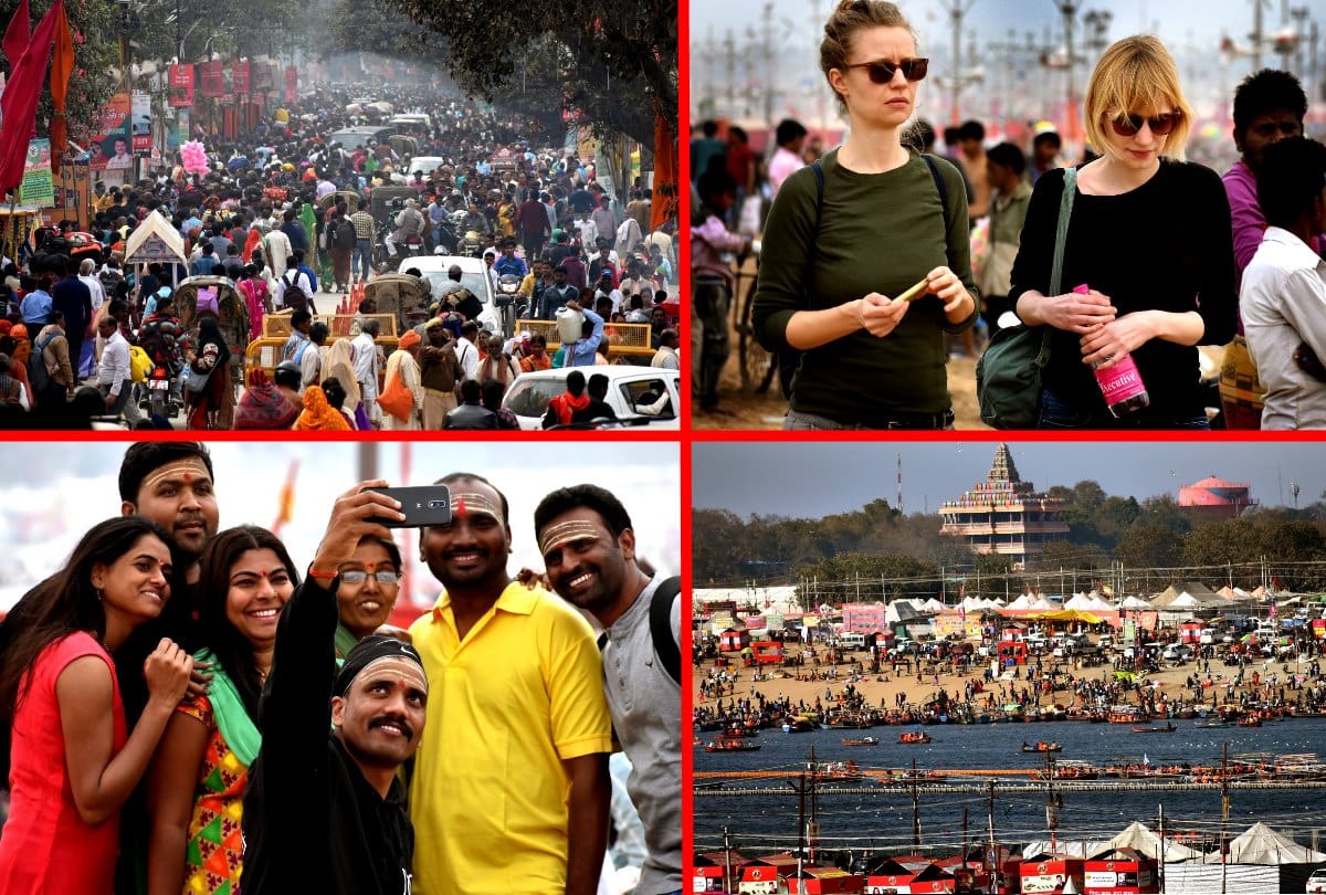 Kumbh 2019: devotees crowd take holi dip in triveni sangam before mahashivratri
