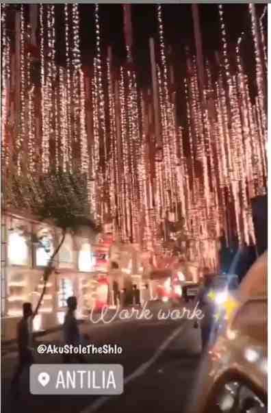 mukesh ambani house antilia decorated for akash shloka wedding ceremony
