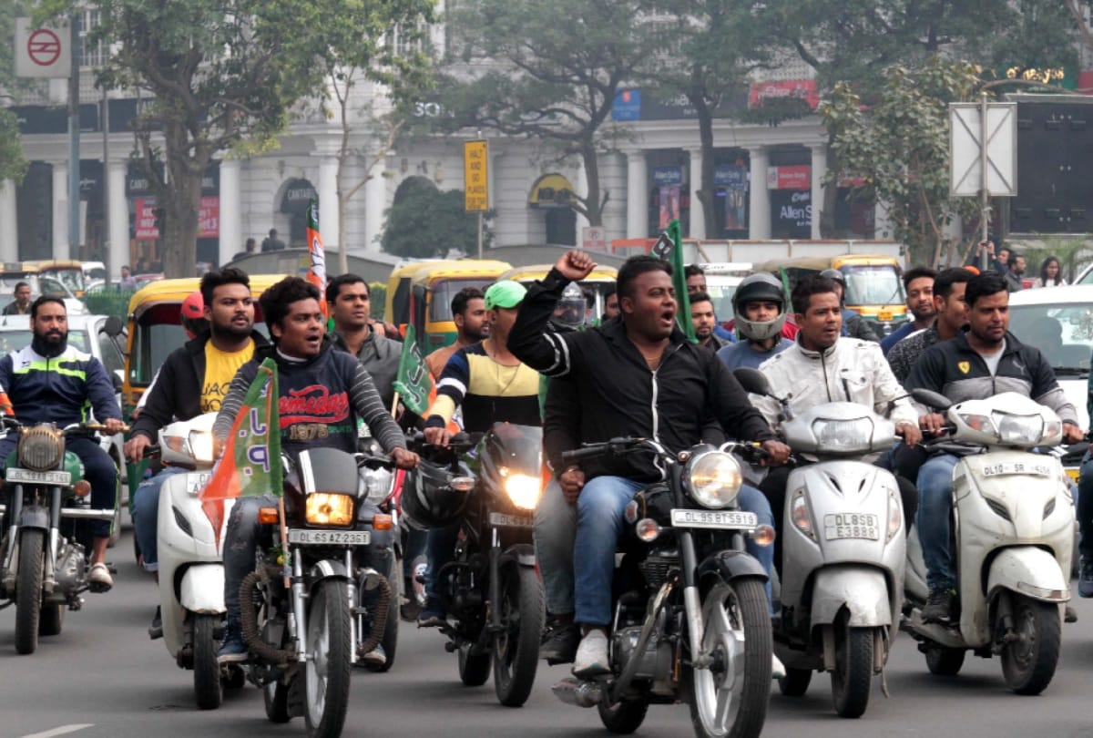 BJP Yuva Morcha will hold a bike rally today in all assembly of Delhi