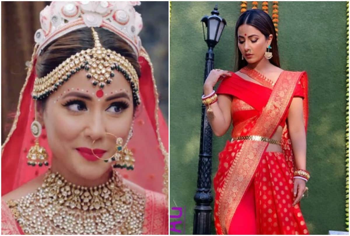 After marriage Hina Khan shared red saree picture on social media