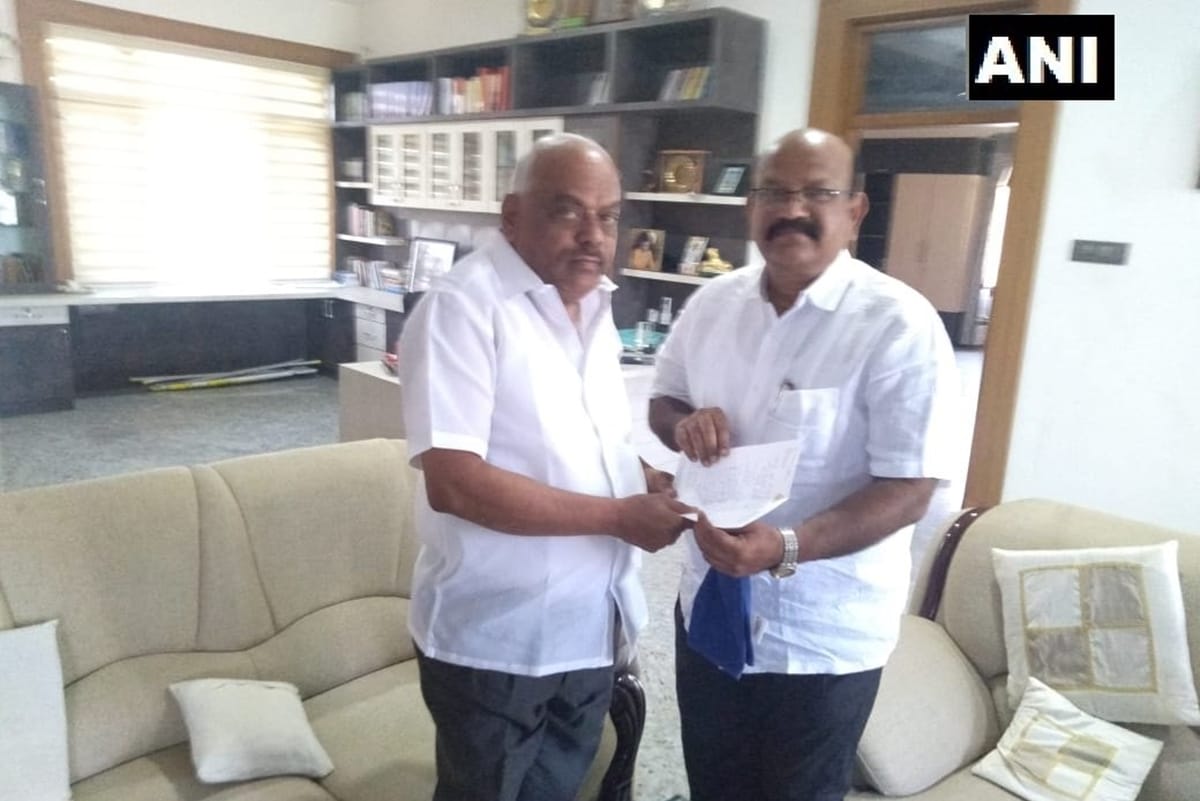 Congress MLA Umesh Jadhav submits his resignation to the Speaker of state assembly