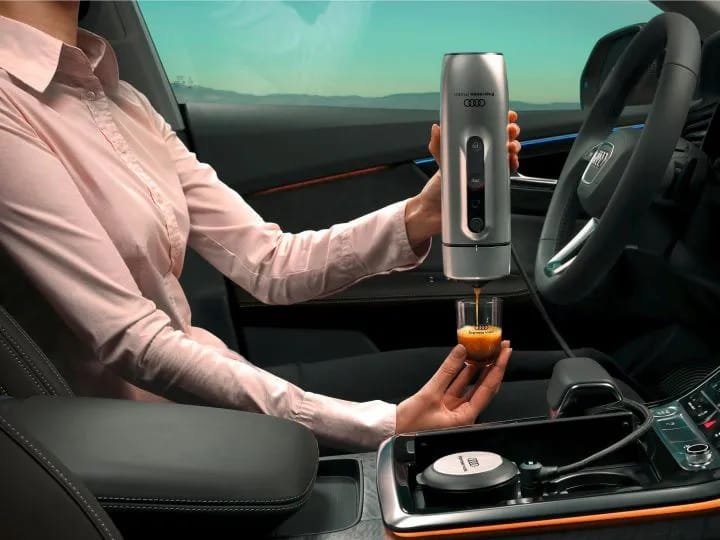 audi a6 lifestyle launched india with mobile express coffee machine, priced at rs 49,99,000 lakh