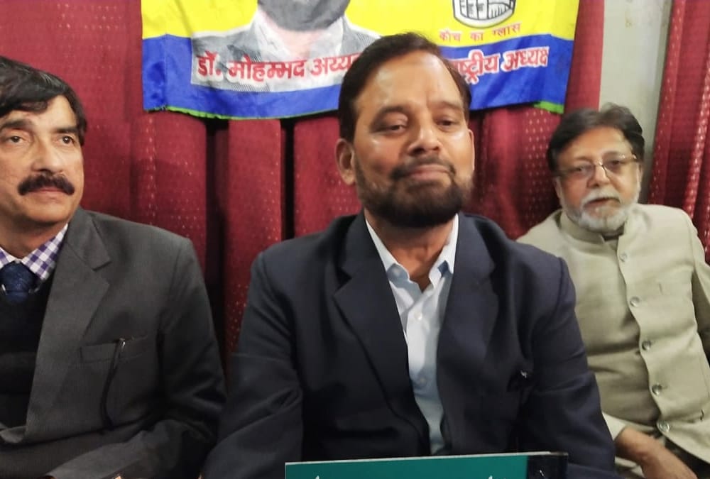 peace party chief talks to media over his party's role in loksabha election 2019.