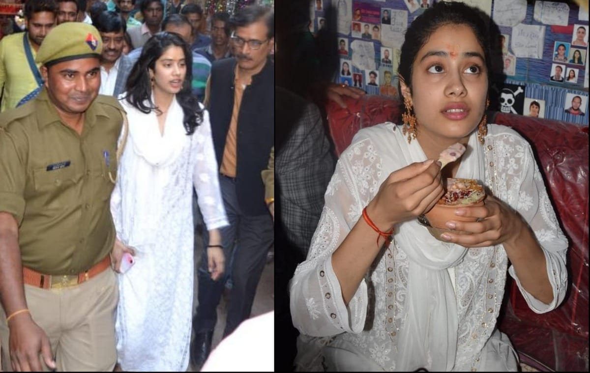 Jhanvi kapoor worship in kashi vishwanath varanasi
