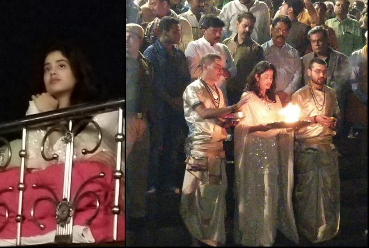 Jhanvi kapoor worship in kashi vishwanath varanasi