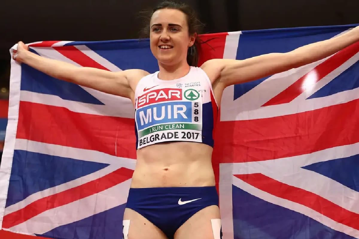 British athlete Laura Muir made a world record by winning the Golden Double
