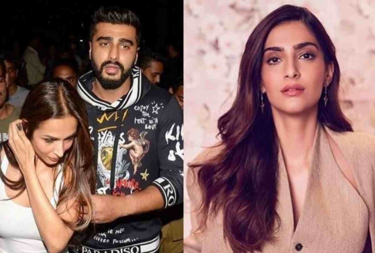 Sonam Kapoor poses with brother Arjun Kapoor and Malaika Arora