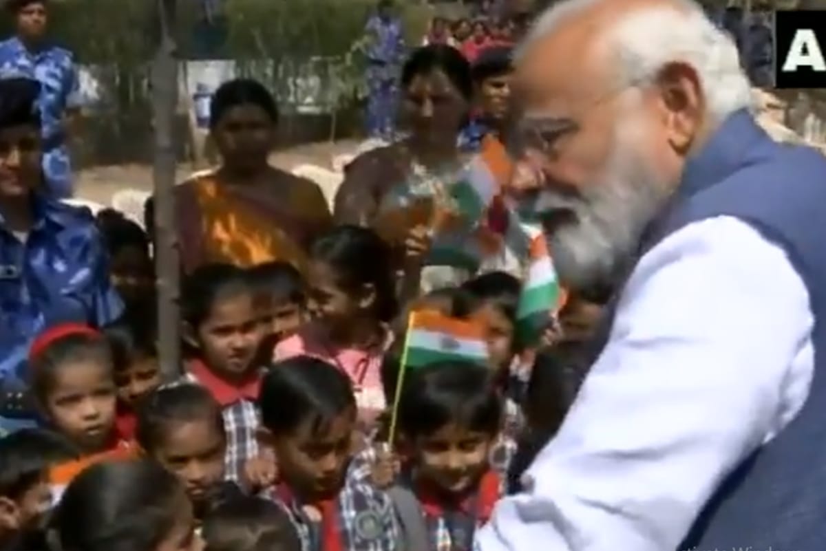 Video: Prime Minister Narendra Modi interacts with children in Gandhinagar