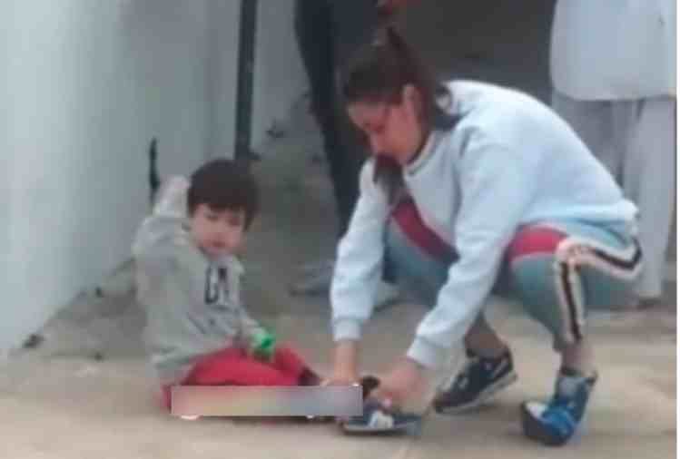 taimur ali khan enjoyed in his village with mummy kareena kapoor and papa saif