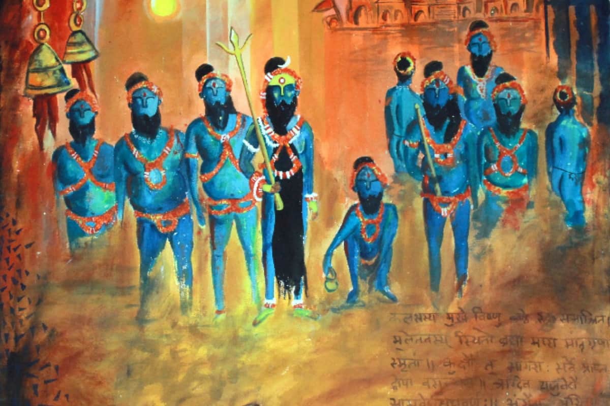 kanohar lal college Meerut girls students shows the color of kumbh by paintings