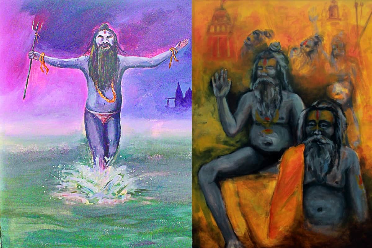 kanohar lal college Meerut girls students shows the color of kumbh by paintings