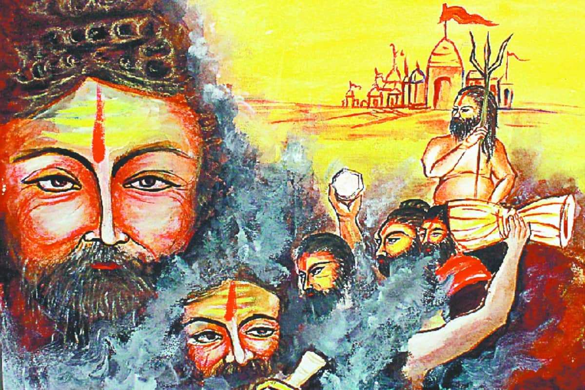 kanohar lal college Meerut girls students shows the color of kumbh by paintings