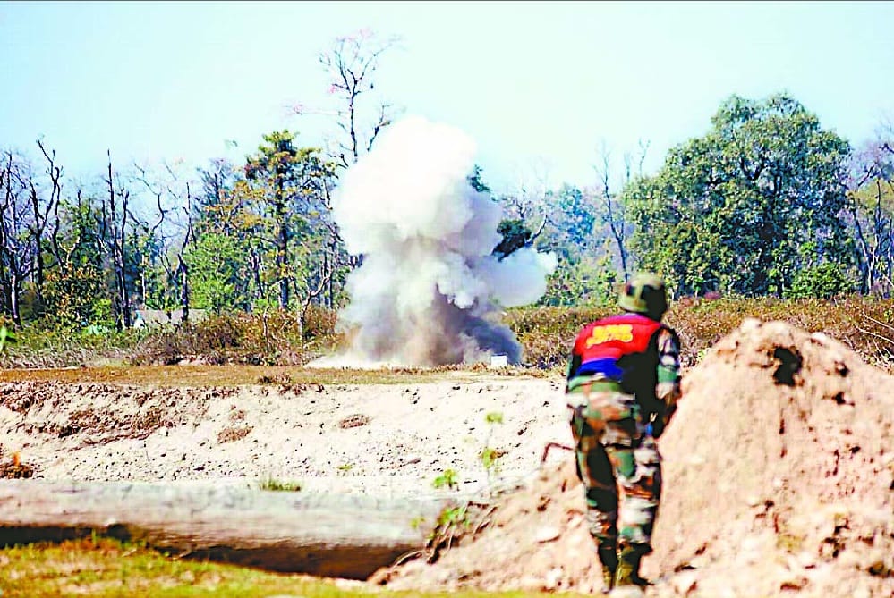 BDS team discharged Mortar shell