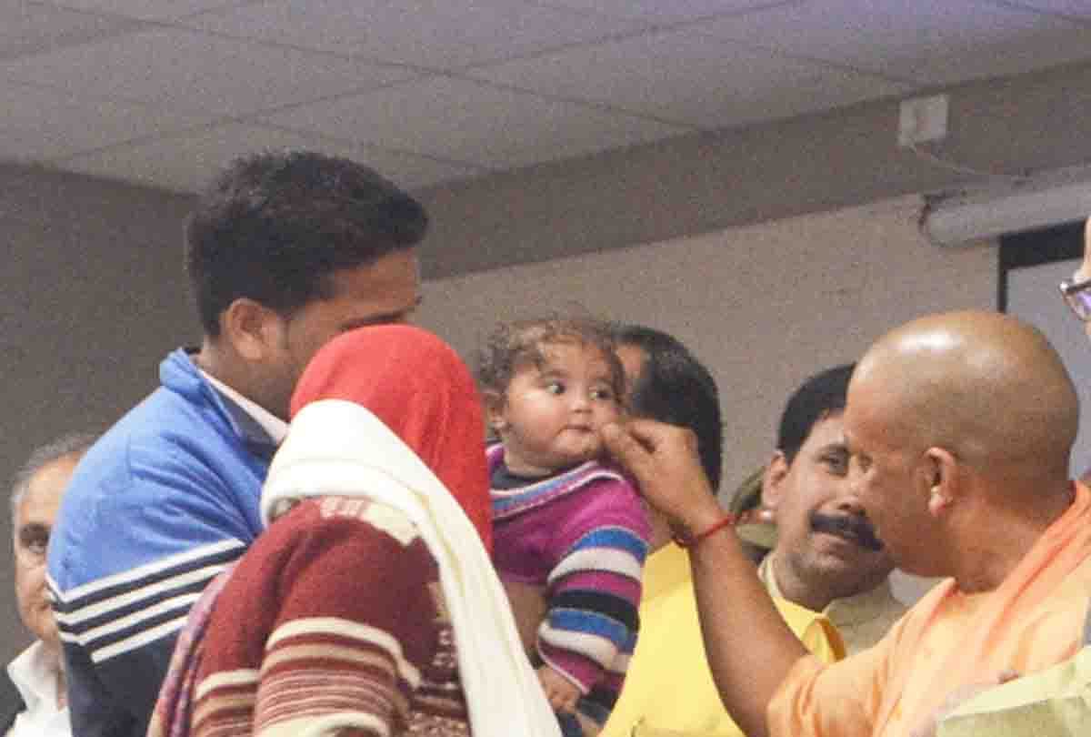 CM Yogi gives appointment letter to wives of martyrs of Pulwama attack