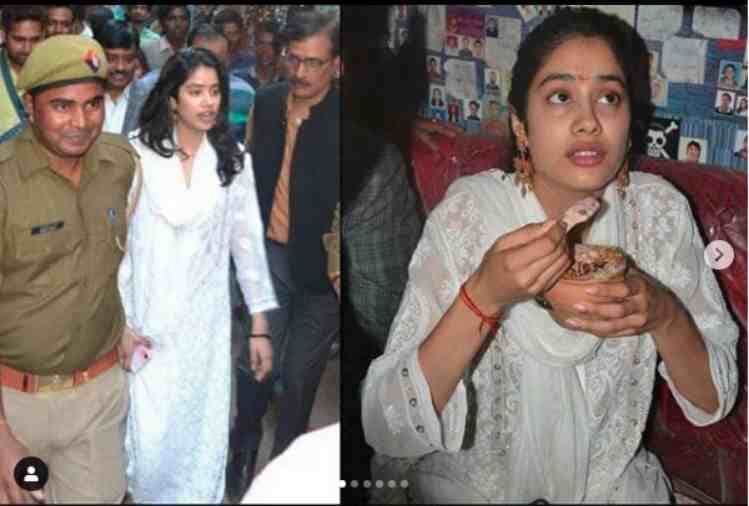 janhvi kapoor birthday she visits Kashi Vishwanath Temple and taste local street food