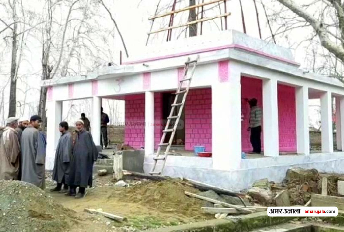 Eighty years old temple reconstructed by Muslim community in Pulwama Jammu Kashmir