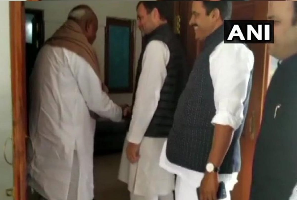 Lok sabha election 2019: Rahul gandhi meet to JDS head Devegowda for seat distribution in Karnataka