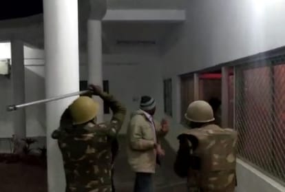 Police lathicharge on MLA Supporters in sant kabir nagar
