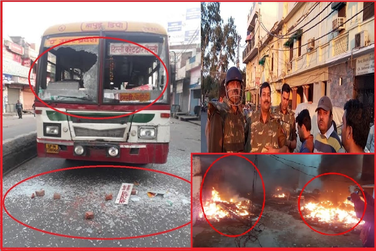 Bawal in Meerut after set fire to religion site and, Police force posted in the city
