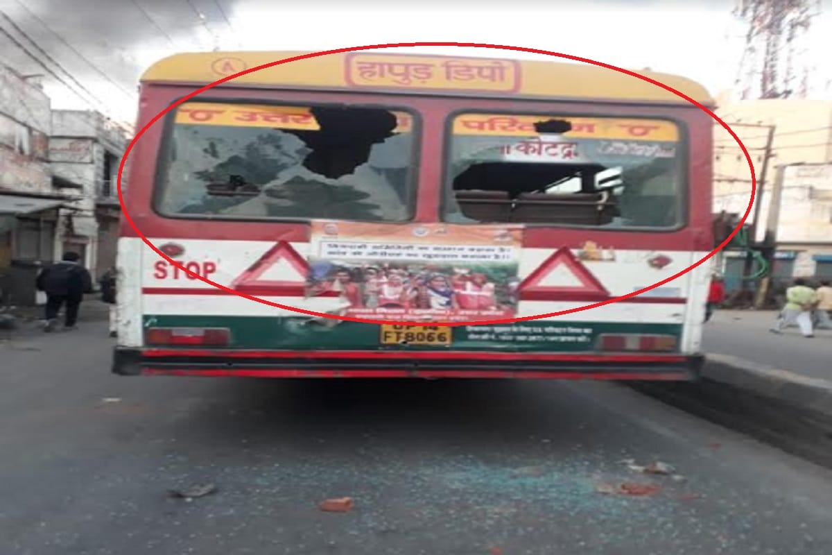 Bawal in Meerut after set fire to religion site and, Police force posted in the city