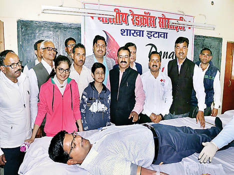 65 blood donors donated blood